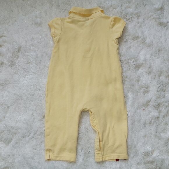 IZOD YELLOW 100% COTTON POLO STYLE ROMPER, SIZE 12 MONTHS - Picture 5 of 5